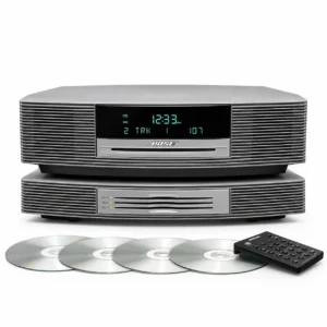 Bose Wave Music System III with Multi-CD Changer, Bluetooth Adapter, Titanium Silver, Refurbished