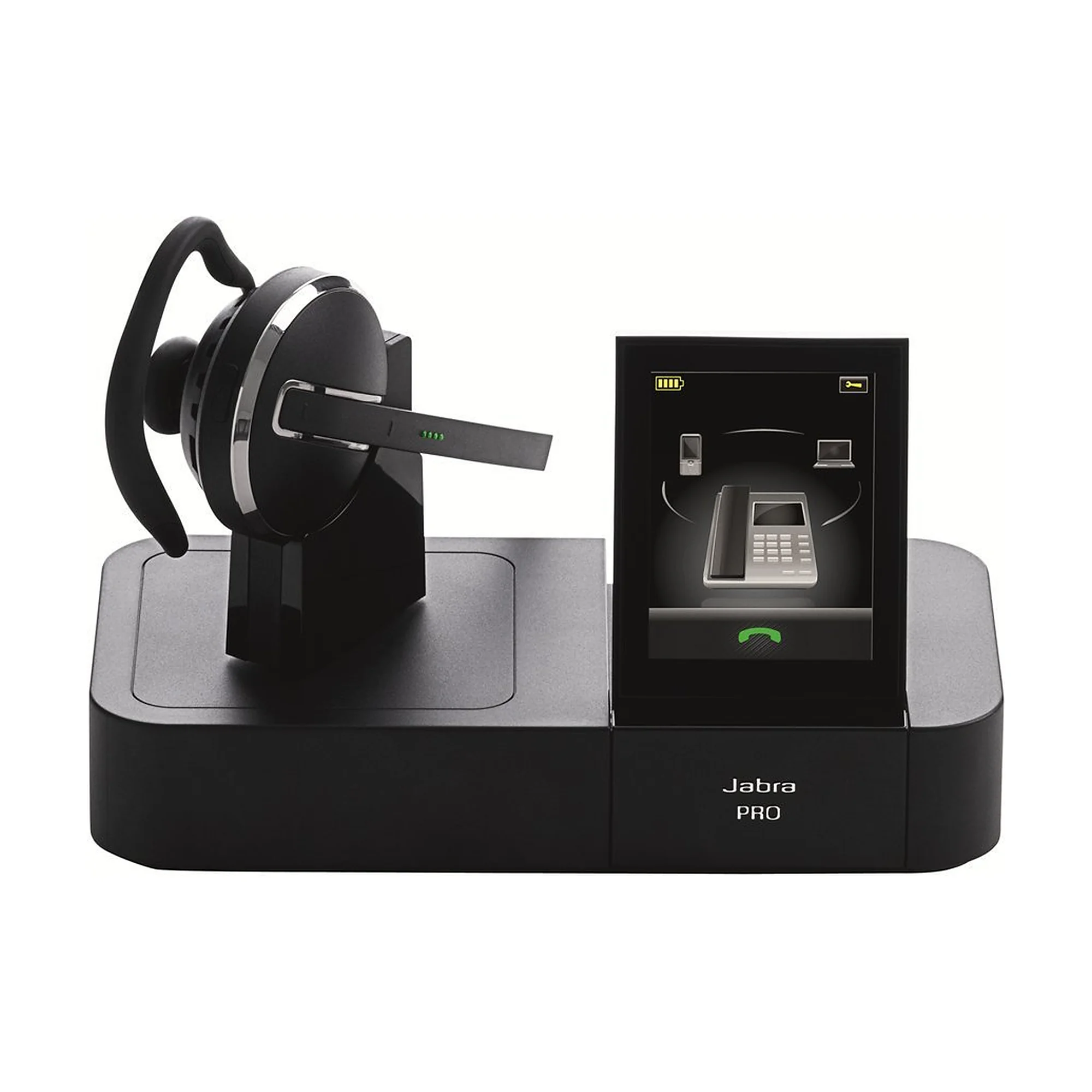 Jabra PRO 9470 Mono Wireless Headset with Touchscreen Base