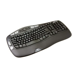 Logitech K350 Wireless Ergonomic Keyboard, Black