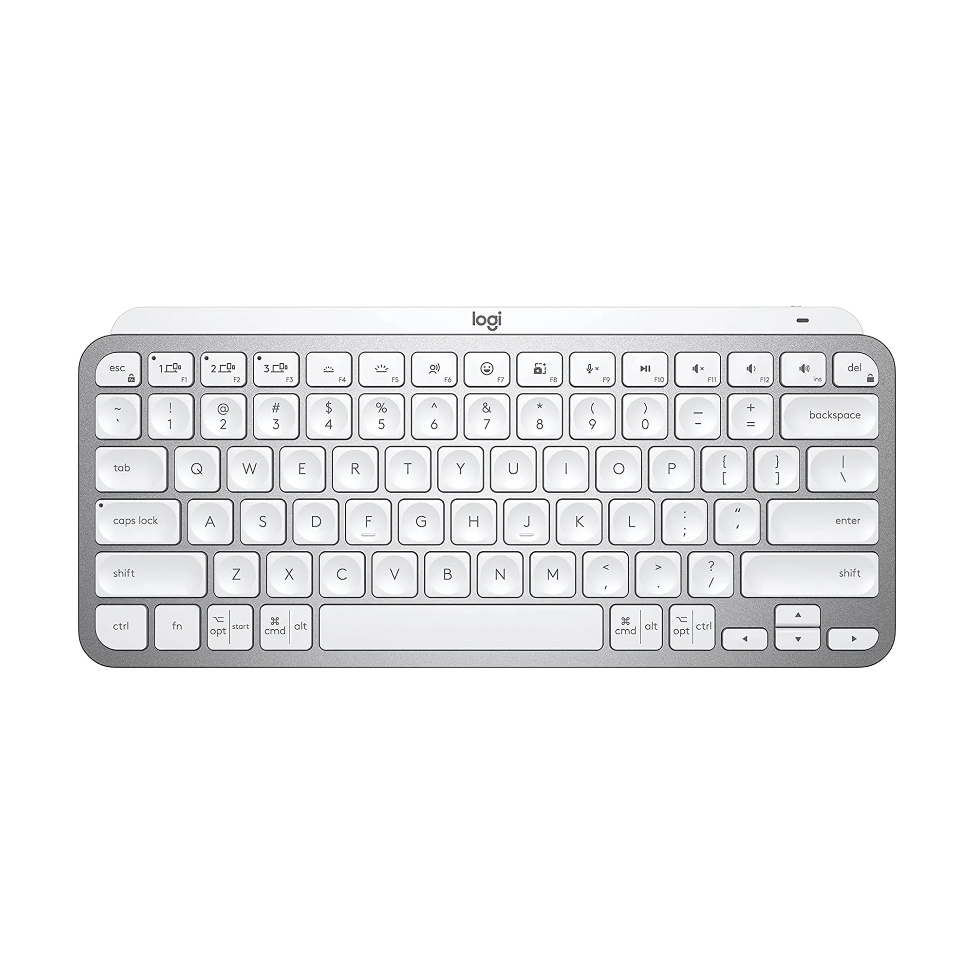 Logitech MX Keys Mini Wireless Bluetooth Keyboard, Pale Gray